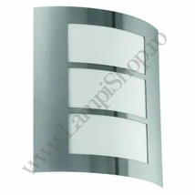 Aplica exterior Eglo CITY, dulie E27, nu contine becul, IP44, baza din otel otel inoxabil, abajur plastic alb | Eglo-88139