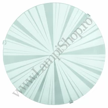 Plafoniera Eglo MARS 1, dulie E27, nu contine becul, IP20, baza din otel alb, abajur sticla satinat model linii | Eglo-89239