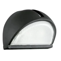 Aplica exterior Eglo ONJA, dulie E27, nu contine becul, IP44, baza din aluminiu negru, abajur sticla canelata transparent | Eglo-89767