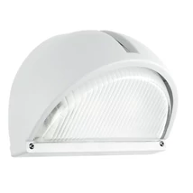 Aplica exterior Eglo ONJA, dulie E27, nu contine becul, IP44, baza din aluminiu alb, abajur sticla canelata transparent | Eglo-89768