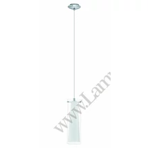 Pendul Eglo PINTO, dulie E27, nu contine becul, IP20, baza din otel crom, abajur sticla opal mat-sticla alb-transparent | Eglo-89832
