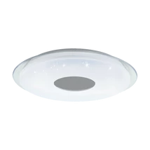 Plafoniera Eglo LANCIANO-Z, LED integrat inclus, IP20, baza din otel alb-transparent, abajur plastic cu efect cristal alb-crom | Eglo-900005