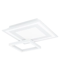 Plafoniera Eglo SAVATARILA-Z, LED integrat inclus, IP20, baza din otel alb, abajur plastic alb | Eglo-900023