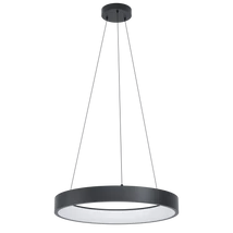 Pendul Eglo MARGHERA-Z, LED integrat inclus, IP20, baza din otel negru, abajur plastic alb | Eglo-900068