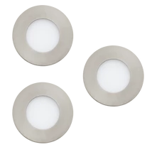 Spot incastrabil Eglo FUEVA-Z, LED integrat inclus, IP20-44, baza din otel nichel satinat, abajur plastic alb | Eglo-900111