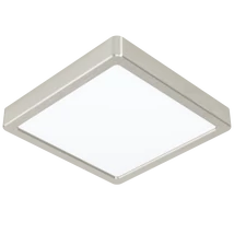 Plafoniera Eglo FUEVA-Z, LED integrat inclus, IP44, baza din otel nichel satinat, abajur plastic alb | Eglo-900115