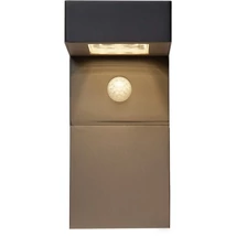 Aplica solara cu senzor Eglo BARACCONI, LED integrat inclus, IP44, baza din aluminiu-plastic negru, abajur plastic transparent | Eglo-900245