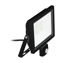 Aplica exterior cu senzor de miscare Eglo FAEDO 3, LED integrat inclus, IP44, baza din aluminiu negru, abajur sticla transparent | Eglo-900257