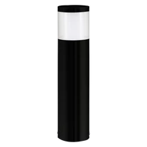 Stalp exterior Eglo BASALGO-Z, dulie E27-LED, contine becul, IP44, baza din otel negru, abajur plastic alb | Eglo-900258