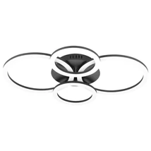 Plafoniera Eglo PARRAPOS-Z, LED integrat inclus, IP20, baza din otel negru, abajur plastic alb | Eglo-900319