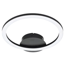 Plafoniera Eglo PARRAPOS-Z, LED integrat inclus, IP20, baza din otel negru, abajur plastic alb | Eglo-900323