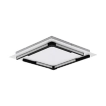 Plafoniera Eglo ZAMPOTE, LED integrat inclus, IP20, baza din aluminiu-otel alb-negru, abajur plastic alb | Eglo-900329