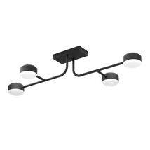 Plafoniera Eglo CLAVELLINA, LED integrat inclus, IP20, baza din otel negru, abajur plastic alb | Eglo-900351