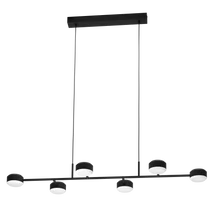 Pendul Eglo CLAVELLINA, LED integrat inclus, IP20, baza din otel negru, abajur plastic alb | Eglo-900352
