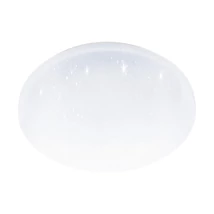 Plafoniera baie Eglo FRANIA-S, LED integrat inclus, IP44, baza din otel alb, abajur plastic cu efect cristal alb | Eglo-900363