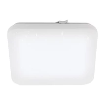 Plafoniera baie Eglo FRANIA-S, LED integrat inclus, IP44, baza din otel alb, abajur plastic cu efect cristal alb | Eglo-900364
