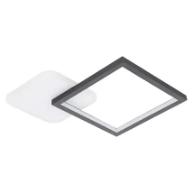 Plafoniera Eglo GAFARES, LED integrat inclus, IP20, baza din aluminiu-otel negru-alb, abajur plastic alb | Eglo-900422