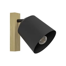 Spot Eglo COTORRO, dulie E27, nu contine becul, IP20, baza din otel-lemn negru-maro | Eglo-900434