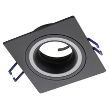 Spot incastrabil Eglo CAROSSO, dulie GU10-LED, nu contine becul, IP20, baza din aluminiu negru, abajur plastic alb | Eglo-900451