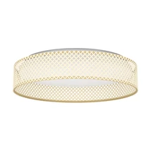 Plafoniera Eglo LUPPINERIA, LED integrat inclus, IP20, baza din metal-plastic alb, abajur lemn maro | Eglo-900464