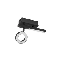 Spot Eglo CARDILLIO 2, LED integrat inclus, IP20, baza din aluminiu-otel negru, abajur plastic satinat | Eglo-900513