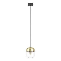 Pendul Eglo MARYVILLA, dulie E27, nu contine becul, IP20, baza din otel negru-bronz, abajur sticla auriu-transparent | Eglo-900549