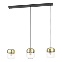 Pendul Eglo MARYVILLA, dulie E27, nu contine becul, IP20, baza din otel negru-bronz, abajur sticla auriu-transparent | Eglo-900551