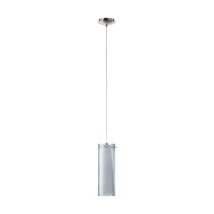 Pendul Eglo PINTO NERO, dulie E27, nu contine becul, IP20, baza din otel nichel satinat, abajur smoked glass, glass opal-matt alb-transparent negricios | Eglo-90304