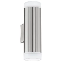 Aplica exterior Eglo RIGA-LED, dulie GU10-LED, contine becul, IP54, baza din otel otel inoxabil, abajur plastic satinat | Eglo-92736