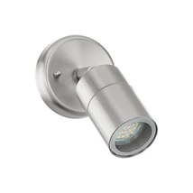 Aplica exterior Eglo STOCKHOLM 1, dulie GU10-LED, contine becul, IP44, baza din otel otel inoxabil, abajur sticla transparent | Eglo-93268