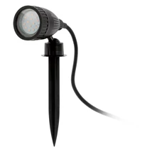 Proiector exterior Eglo NEMA 1, dulie GU10-LED, contine becul, IP44, baza din plastic negru, abajur plastic transparent | Eglo-93384