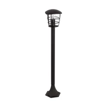 Stalp exterior Eglo ALORIA, dulie E27, nu contine becul, IP44, baza din aluminiu negru, abajur plastic transparent | Eglo-93408