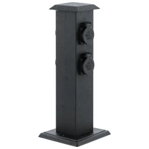 Stalp exterior cu prize Eglo PARK 4, baza din otel-plastic negru | Eglo-93426