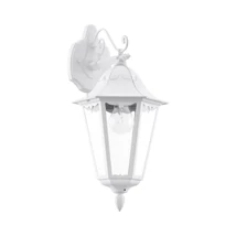 Aplica exterior Eglo NAVEDO, dulie E27, nu contine becul, IP44, baza din aluminiu alb, abajur sticla transparent | Eglo-93445