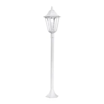Stalp exterior Eglo NAVEDO, dulie E27, nu contine becul, IP44, baza din aluminiu alb, abajur sticla transparent | Eglo-93452