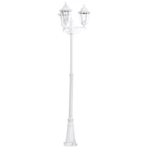 Stalp exterior Eglo NAVEDO, dulie E27, nu contine becul, IP44, baza din aluminiu alb, abajur sticla transparent | Eglo-93454