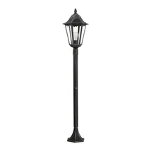 Stalp exterior Eglo NAVEDO, dulie E27, nu contine becul, IP44, baza din aluminiu negru-argintiu, abajur sticla transparent | Eglo-93463