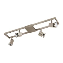Spot Eglo ZERACO, dulie GU10-LED, contine becul, IP20, baza din otel-plastic nichel satinat | Eglo-93678