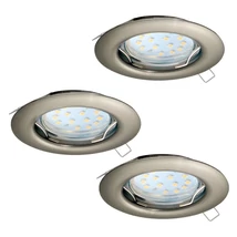 Spot incastrabil Eglo PENETO, dulie GU10-LED, contine becul, IP20, baza din otel nichel satinat | Eglo-94237