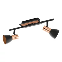 Spot Eglo BARNHAM, dulie GU10-LED, contine becul, IP20, baza din otel negru-cupru | Eglo-94585