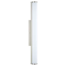 Aplica baie Eglo CALNOVA, LED integrat inclus, IP44, baza din otel nichel satinat, abajur sticla satinat alb | Eglo-94716