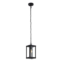 Pendul exterior Eglo ALAMONTE 1, dulie E27, nu contine becul, IP44, baza din otel negru, abajur sticla transparent | Eglo-94788