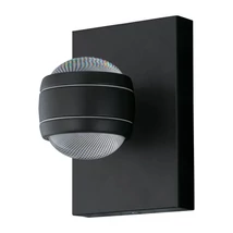 Aplica exterior Eglo SESIMBA, LED integrat inclus, IP44, baza din otel zincat negru, abajur plastic transparent | Eglo-94848