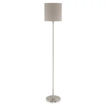 Lampadar Eglo PASTERI, dulie E27, nu contine becul, IP20, baza din otel nichel satinat, abajur textil taupe | Eglo-95167