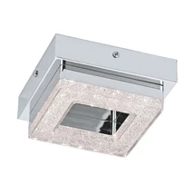 Plafoniera Eglo FRADELO, LED integrat inclus, IP20, baza din otel crom, abajur plastic-cristal crom-transparent | Eglo-95655