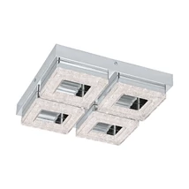Plafoniera Eglo FRADELO, LED integrat inclus, IP20, baza din otel crom, abajur plastic-cristal crom-transparent | Eglo-95657