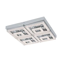 Plafoniera Eglo FRADELO, LED integrat inclus, IP20, baza din otel crom, abajur plastic-cristal crom-transparent | Eglo-95661
