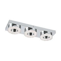 Plafoniera Eglo FRADELO, LED integrat inclus, IP20, baza din otel crom, abajur plastic-cristal crom-transparent | Eglo-95663