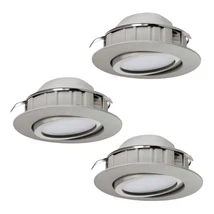 Spot incastrabil Eglo PINEDA, LED integrat inclus, IP20, baza din plastic nichel satinat | Eglo-95853