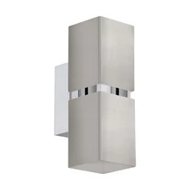 Aplica de perete Eglo PASSA, dulie GU10-LED, contine becul, IP20, baza din otel nichel satinat-crom | Eglo-96264
